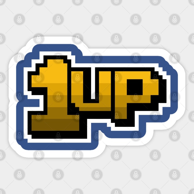 1up Yellow Sticker by spicytees